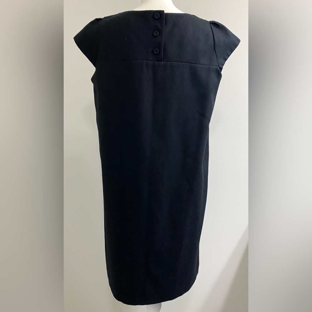 GAP Womens M Solid Black Dress Classic Essential 90s Minimalism Preppy Retro - Picture 4 of 16